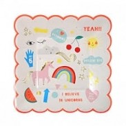 meri meri unicorn plates, small (8 st)